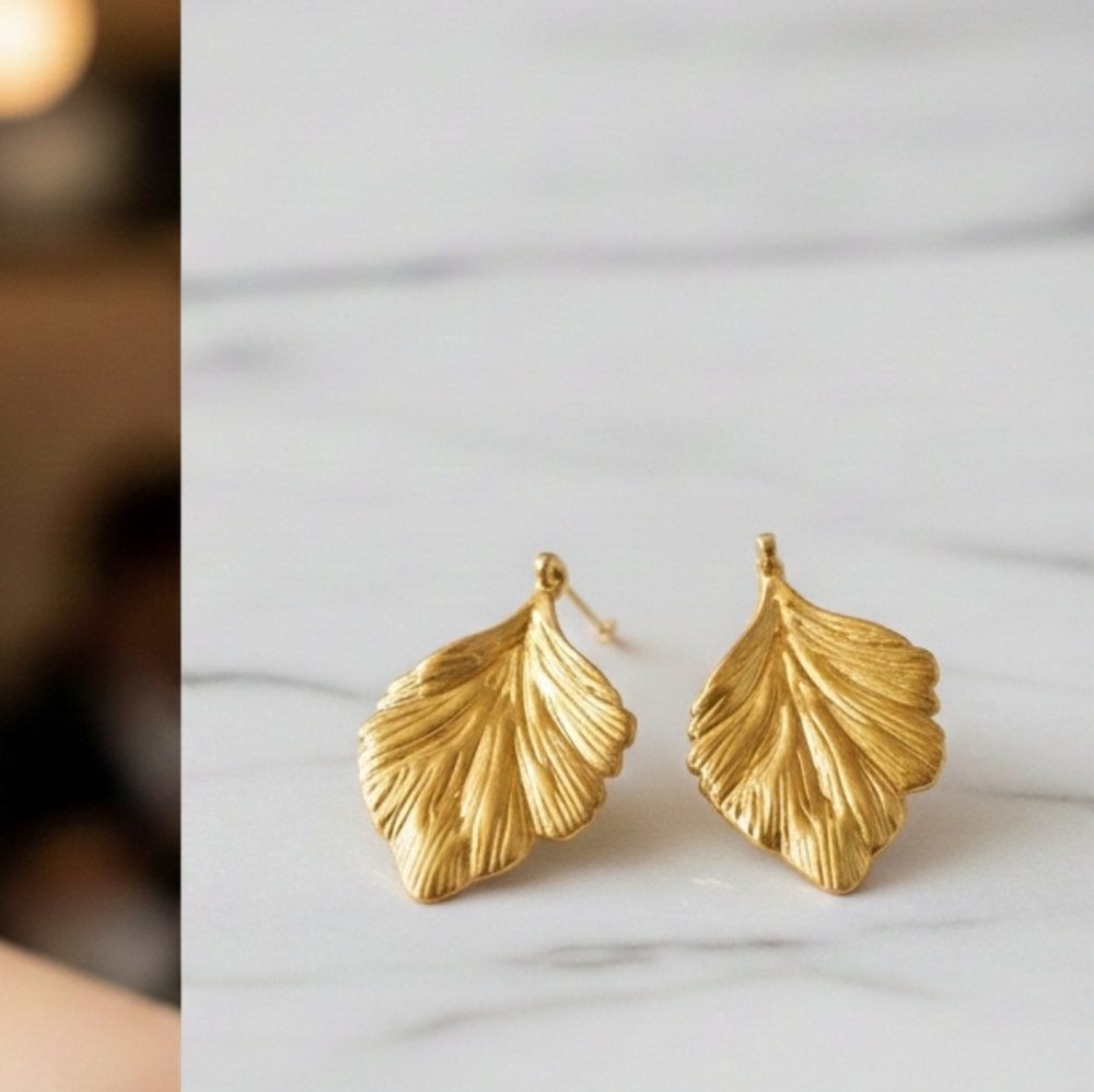 Stainless Steel Gold Earrings